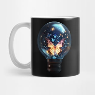 Butterflies in a light bulb Mug